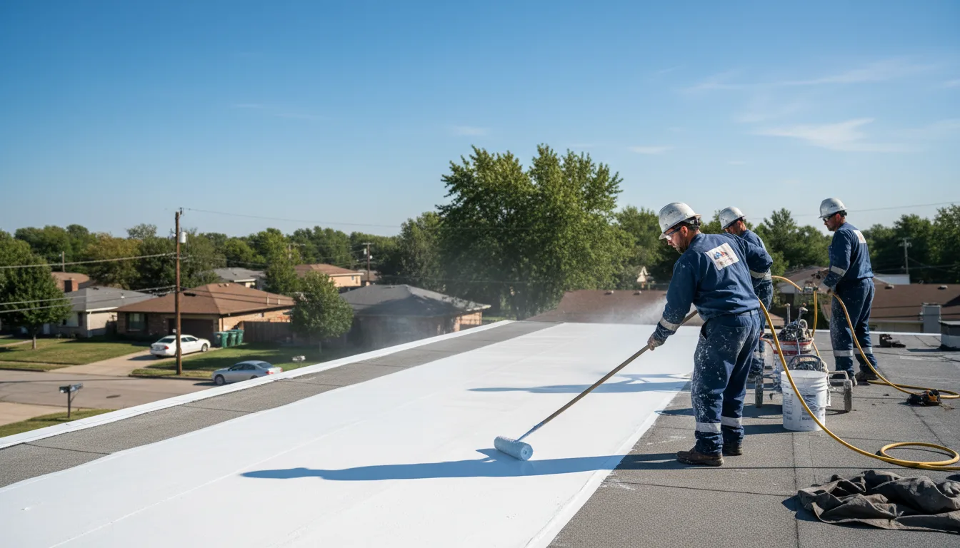 Commercial roof coating in Dover, AR near me